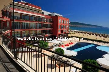 Komplett möbliertes Apartment mit einem Schlafzimmer im luxuriösen Apartmenthotel "Haven", in erster Seelinie neben dem Strand in Sunny Beach Resort, Bulgarien !